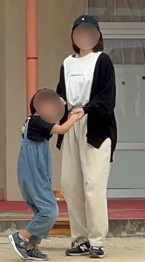 親子競技をするぼんちょとパトまめ