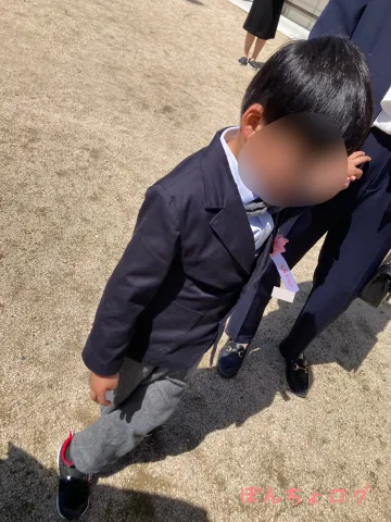 児童発達支援センター卒園式のぼんちょの写真。